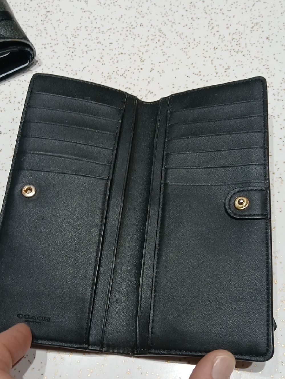 Coach Dark Brown Signature Wallet - Picture 5 of 10
